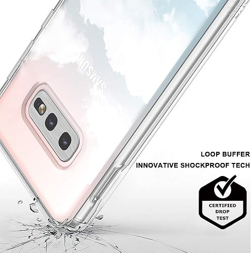 Miniatura 4 de MOSNOVO Funda diseñada para Galaxy S10e, protección contra caídas de grado militar de 6.6 pies Funda transparente a prueba de golpes para Samsung