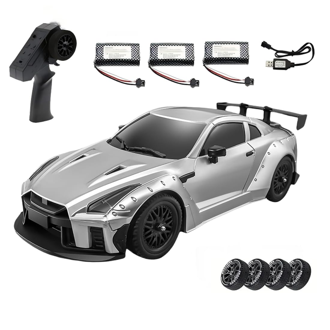 Amazon.co.jp: 1/16スケールRCドリフトカー、2.4GHz 4WDフル