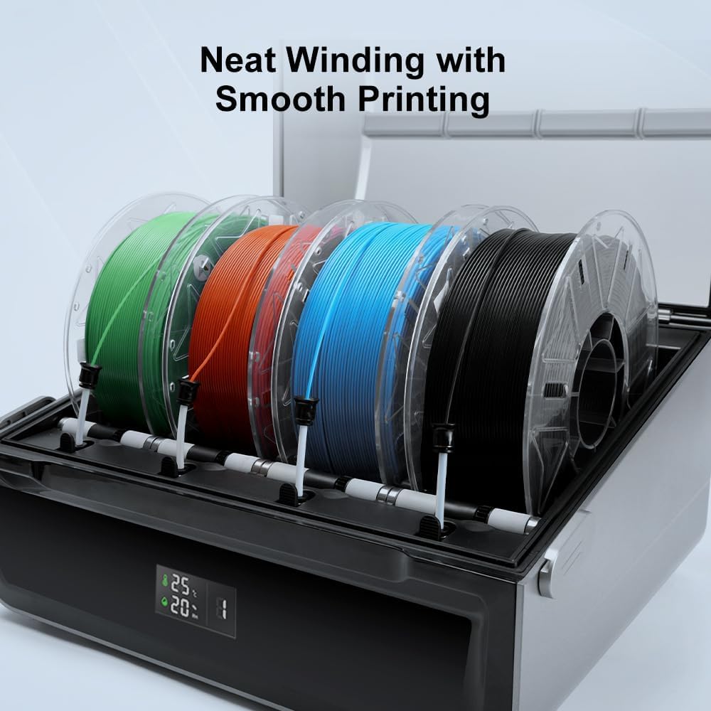 Creality Hyper PLA Filamento RFID PLA de 1.75 mm Negro+Blanco+Rojo+Azul