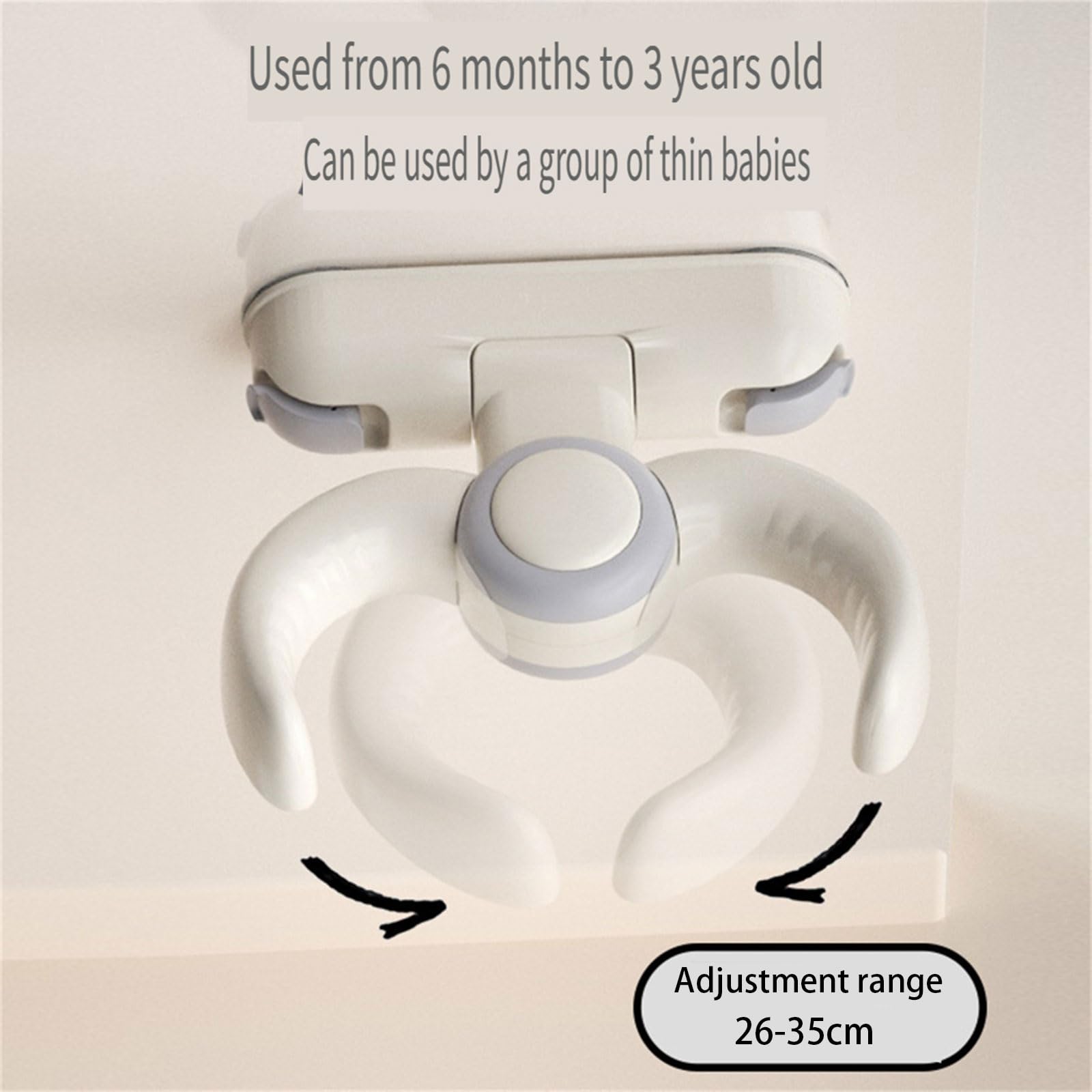Aiuto portatile per il bagnetto del bambino, design pieghevole con schienale ergonomico per una doccia sicura, 6-36 m, aiuto portatile per baby shower
