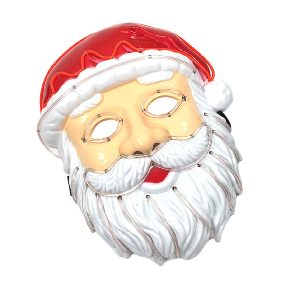VICASKY 3pezzi Maschera Luminosa Di Babbo Natale Maschera Decorativa Creativa Per Feste Accessorio Per Costumi Di Natale e Party Di Carnevale