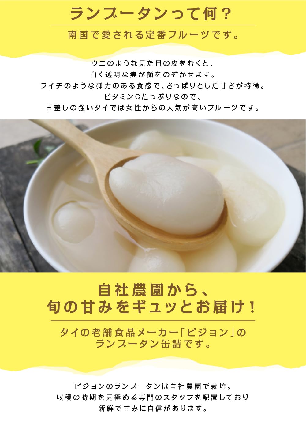 Amazon | 『ピジョンブランド』ランブータンのシロップ缶詰め 565g 3個