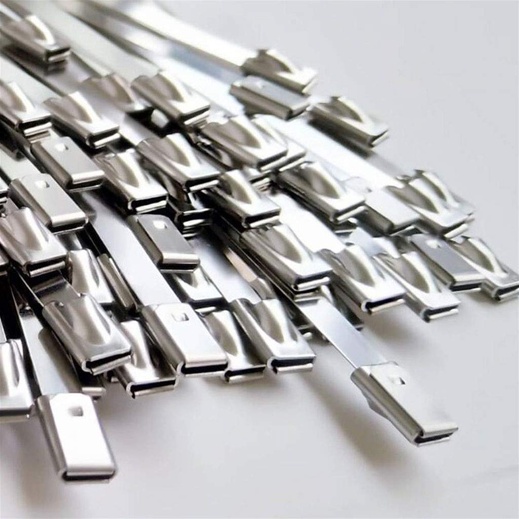 100-200 Fascette Serracavi Acciaio Inox 12mm 400 Libbre Industriali 18-24 Pollici