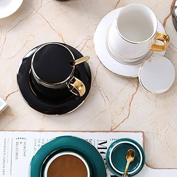 Amazon｜GYZLZZB コーヒーティーカップとソーサーセット磁器の
