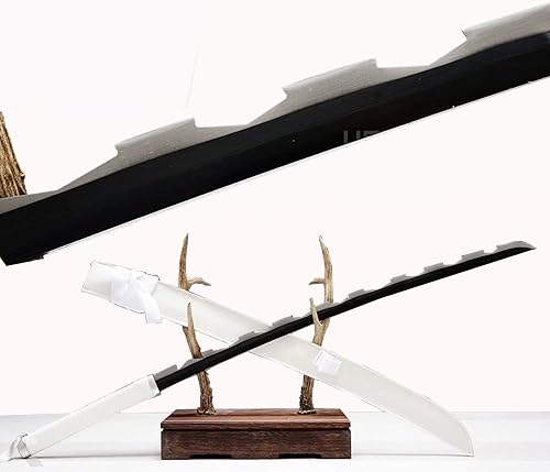 HERO SWORD Espada de anime japonés, katana samurái de acero al carbono 1045 forjada a mano, espada japonesa hecha a mano, Katana práctica afilada y