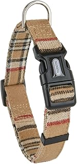 YUDOTE Weiches Hundehalsband, mit Stoff umwickelte Karierte Halsbänder, Nicht reizend für kleine Hunde mit empfindlicher Haut,Beige product image