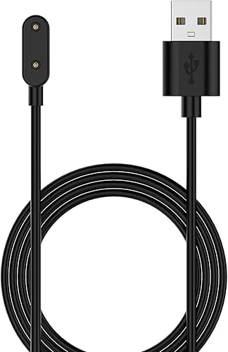 Miniatura 2 de Cargador compatible con Huawei Band 6 Charger, 3.3 pies, 39.4 in, cable de carga USB, base de carga para Huawei Band 6 (2 negro) (2 piezas)