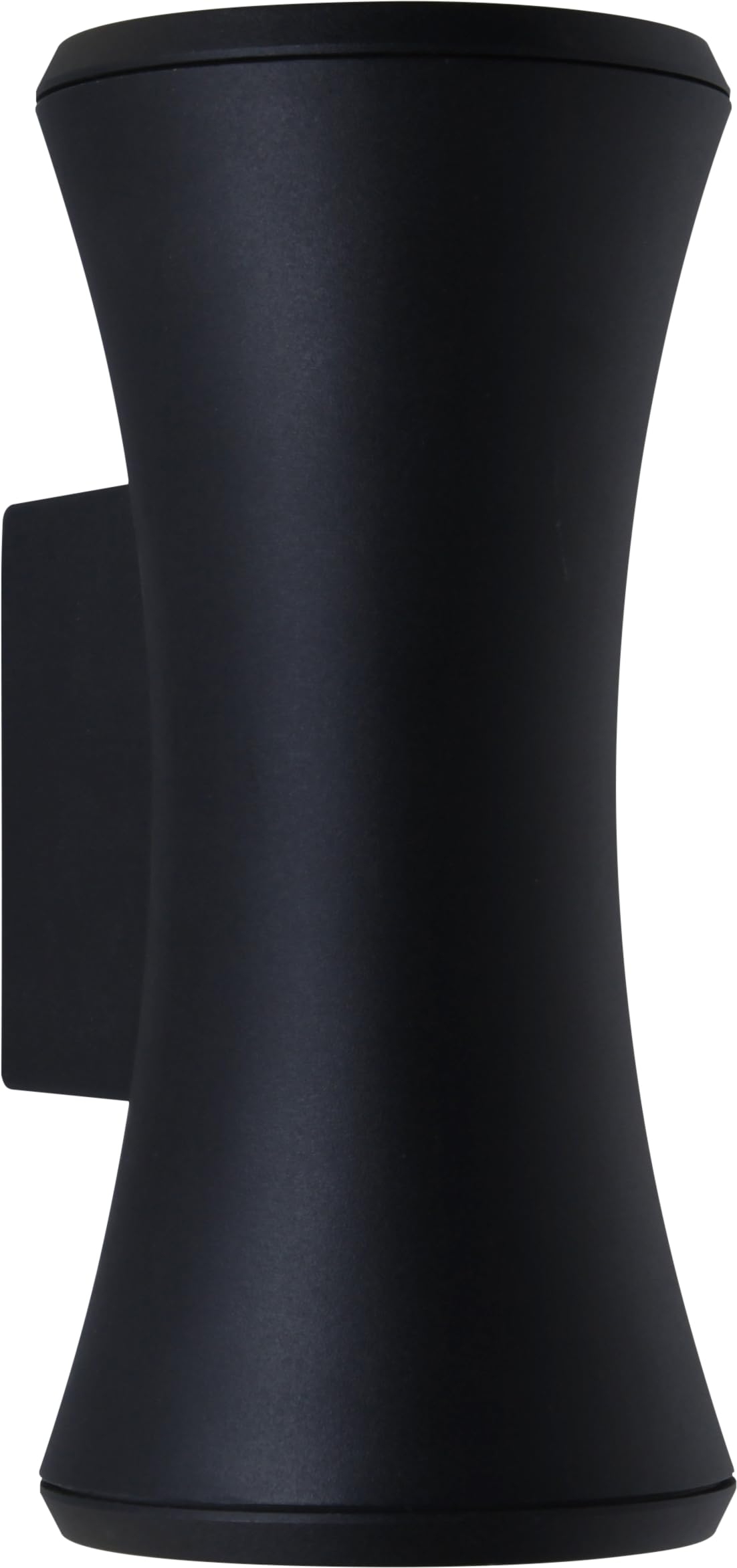 Tekled Black Hourglass Waterproof Up Down Aluminium Outdoor Wall Light | Gu10 Socket | Weather Resistant Outside House Light Ip54 | For Entrances Facades Porches Gardens And Patios | (Built-In Led)