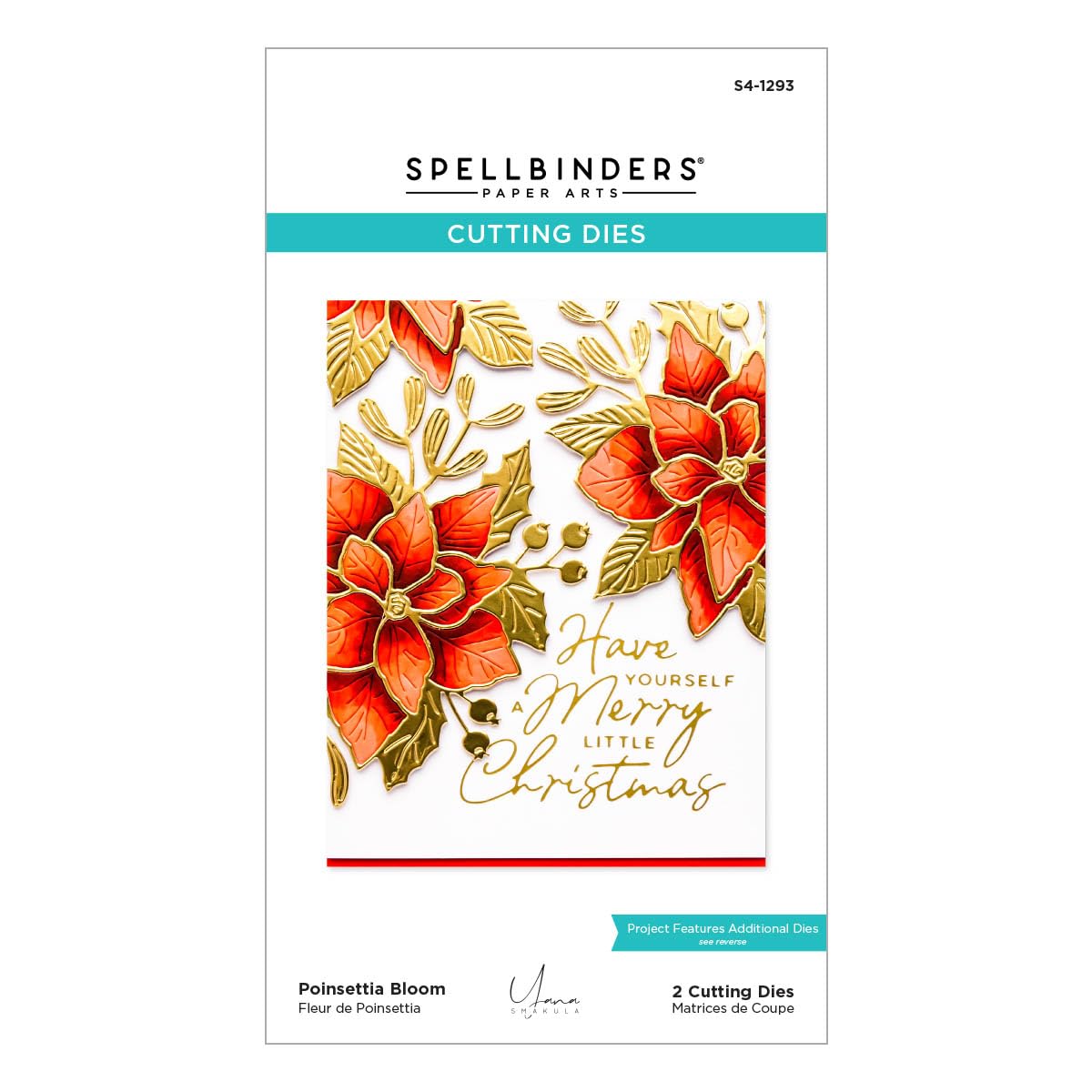 Spellbinders Poinsettia Bloom Etched Dies from The De-Light-Ful Collection by Yana Smakula