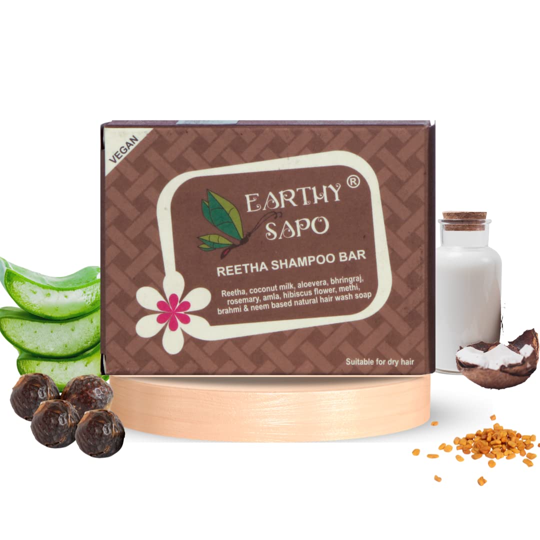 Buy Earthy Sapo Handmade Reetha Shampoo Bar, for dry hair (reetha