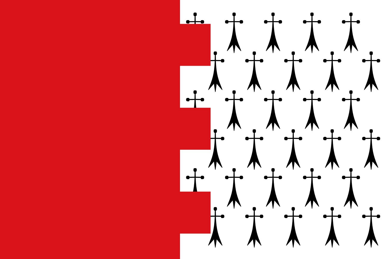Drapeau d'Almanza de haute qualité en maille bloquée pour mât