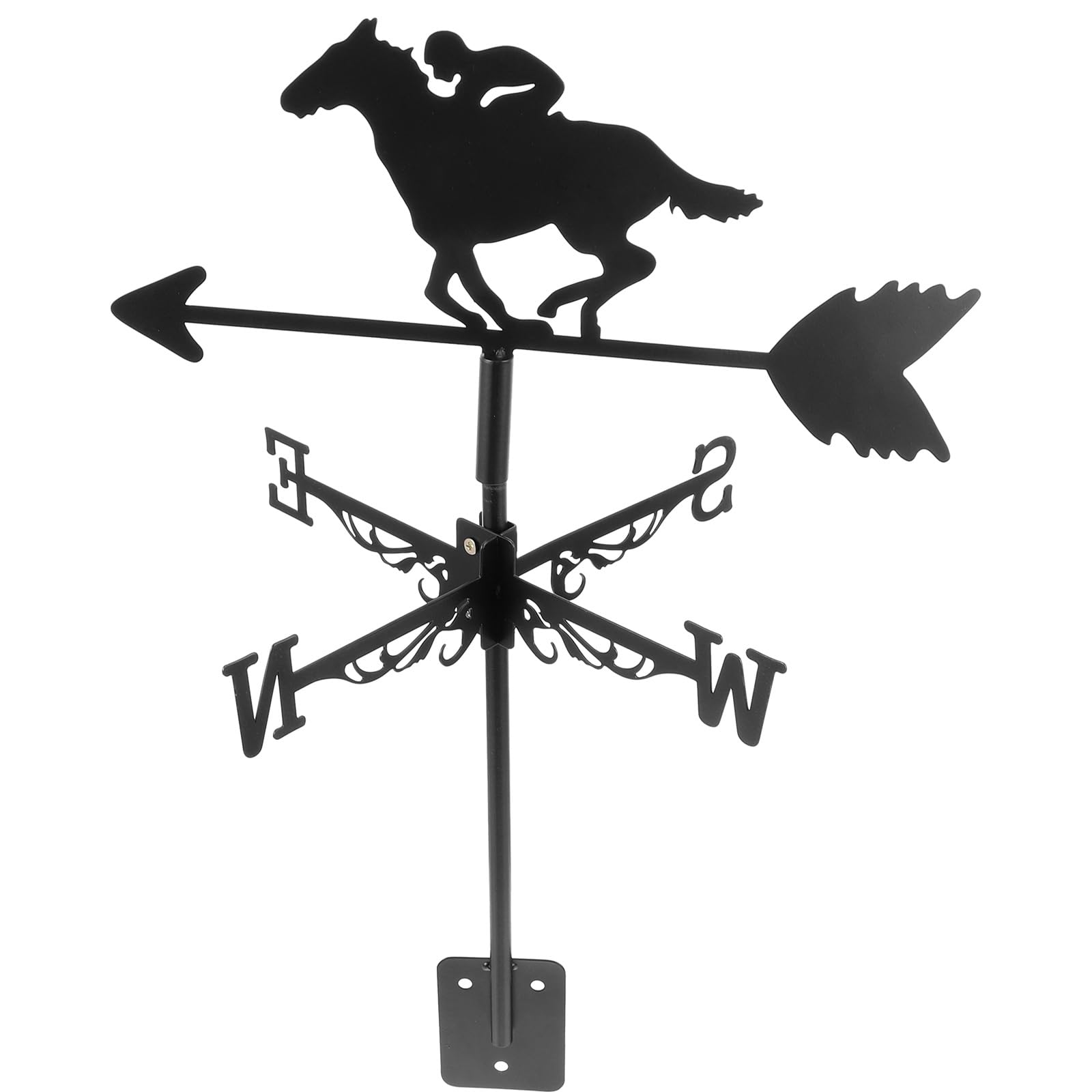 VICASKY Horse Racing Weather Vane Metal Garden Stake Decorative Wind Direction Indicator for Outdoor Backyard Lawn Decoration