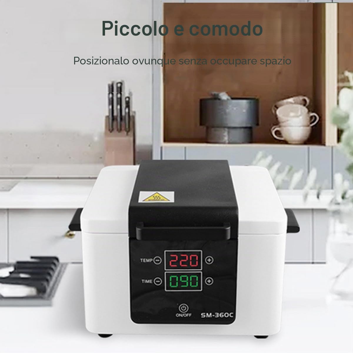 Sterilizzatore Ad Alta Temperatura Da 200 ℃ Con Timer, Sterilizzatore Per Utensili Per Unghie, Sterilizzatore A Calore Secco Da 2,6 L, Per Uso Medico,Dentistico,Tatuaggi,Salone Per Manicure,White