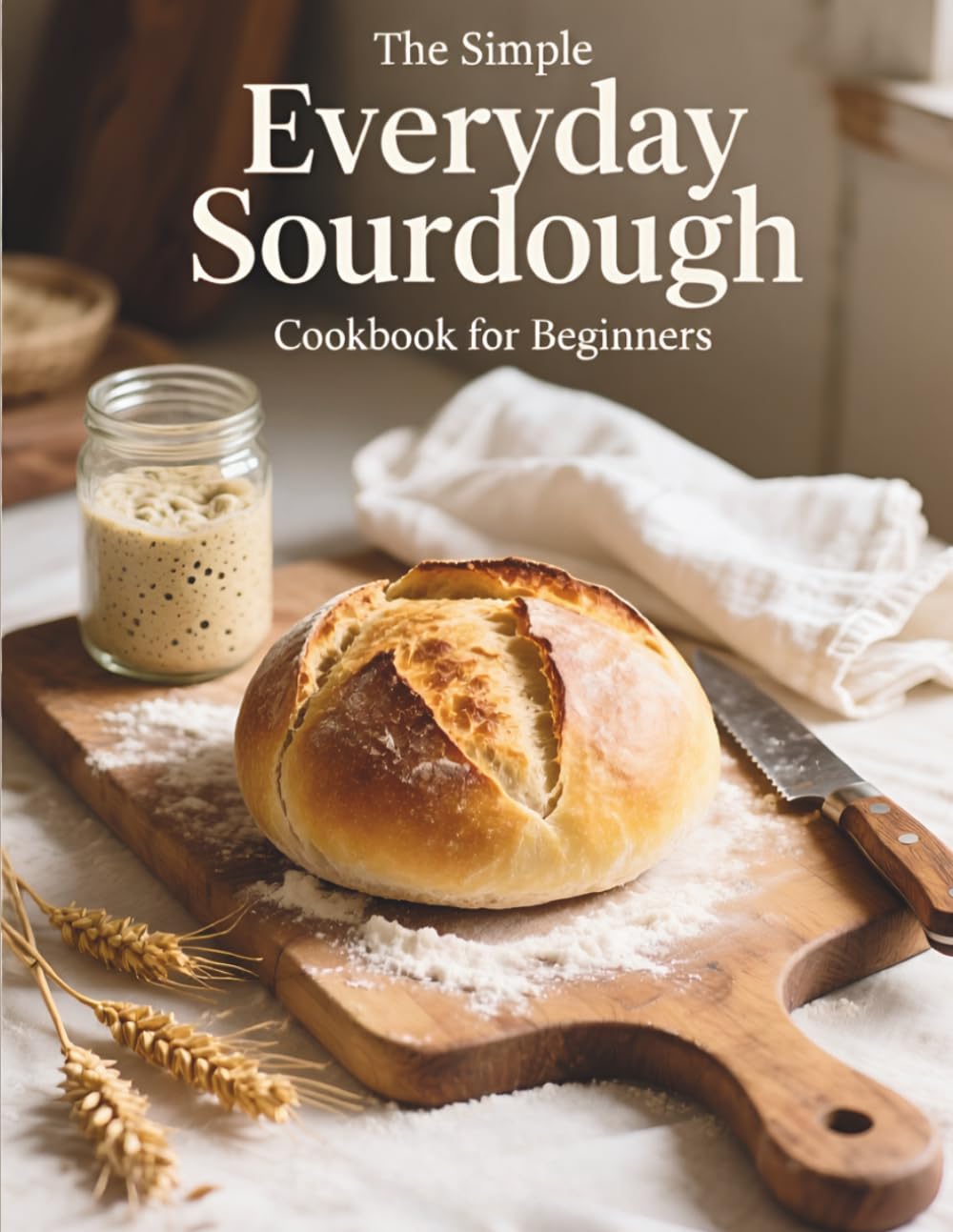 The Simple Everyday Sourdough Cookbook for Beginners: Easy Recipes with Discard and Active Starter for Bread, Pizza, Sweets & More