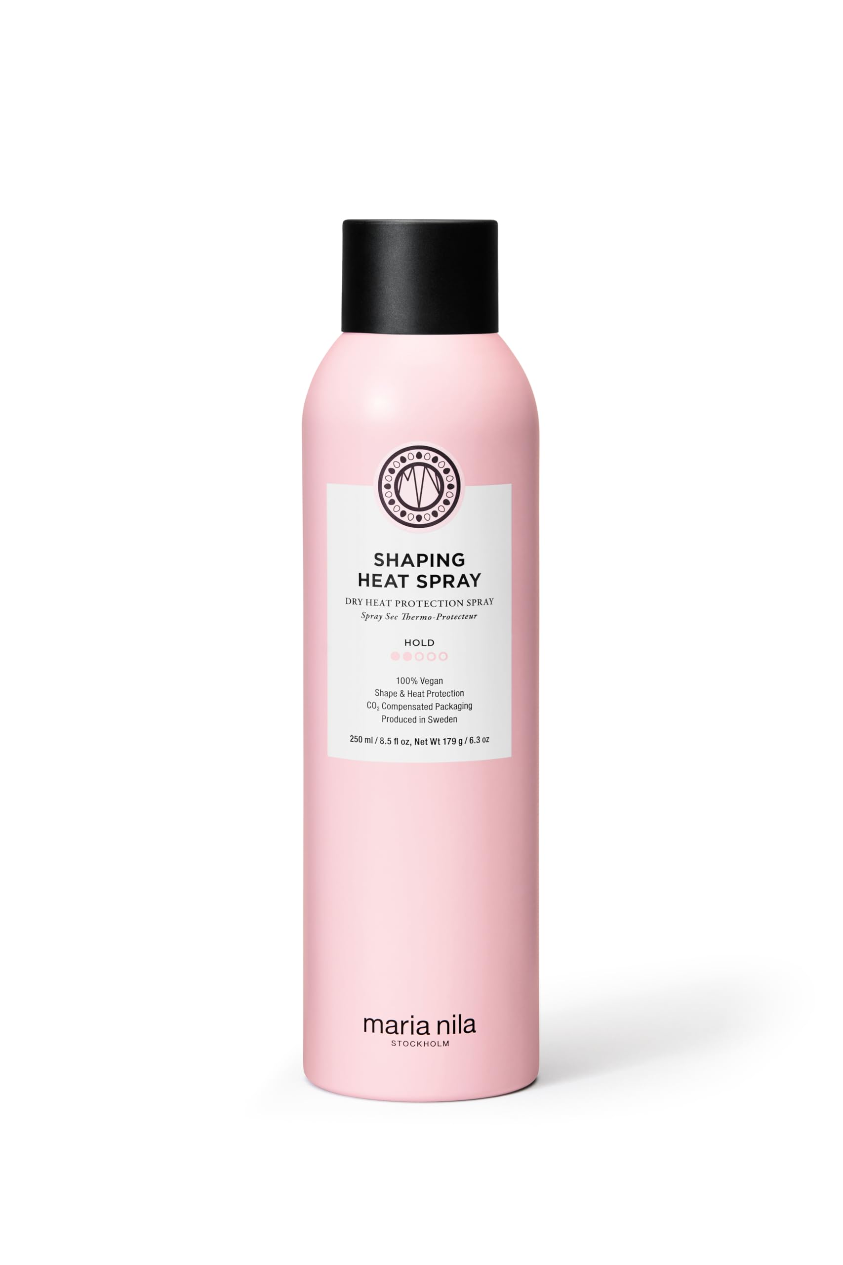 Shaping Heat Spray 250 ml, Hold 2/5, Protects Hair when Using Heating Tools & Provides Hold, 100% Vegan & Sulfate/Paraben free