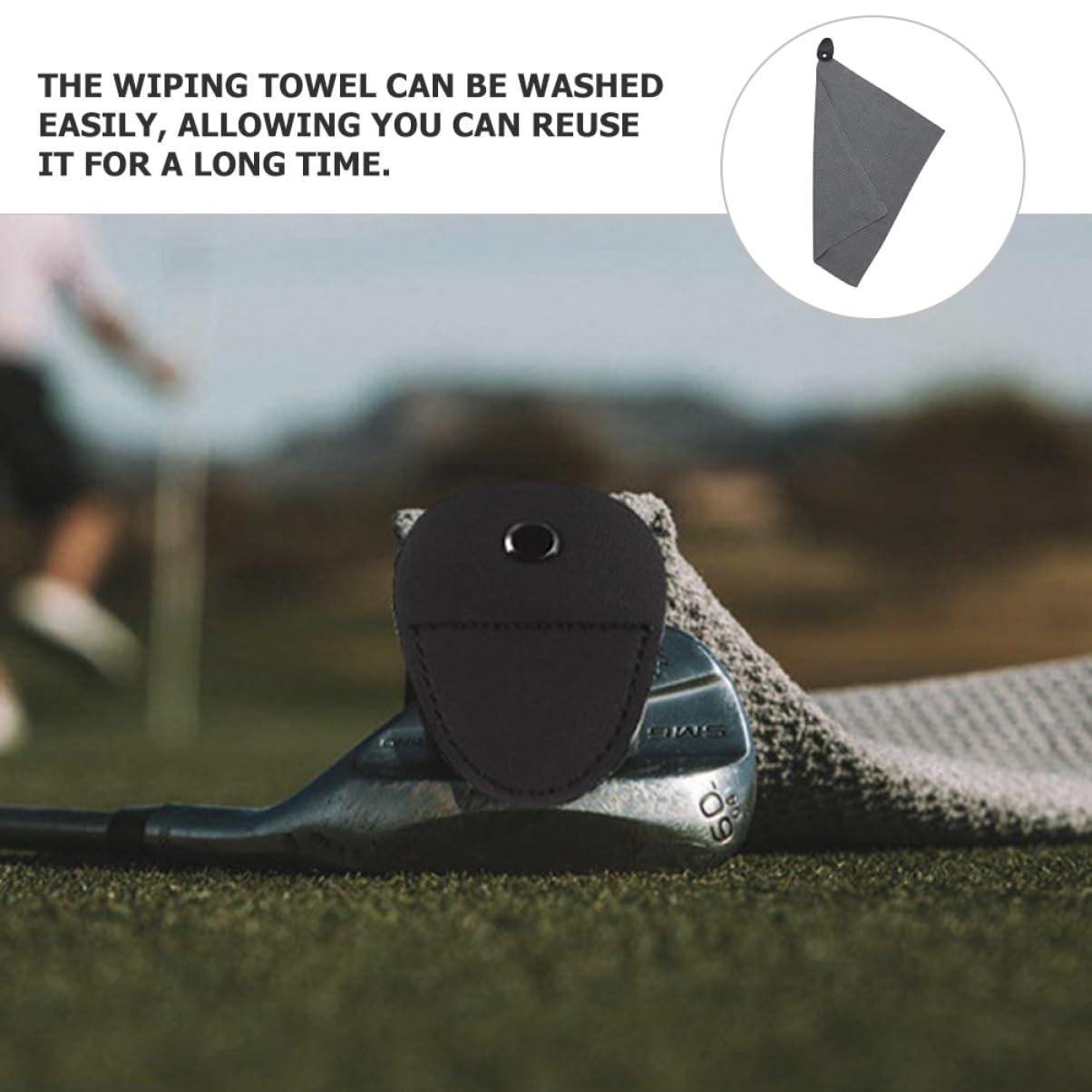 BESPORTBLE Toalla de Golf Fregar Agente de mudanzas Limpiador enfriamiento Toalla Golf Accesorios Golf Bolas de Golf Toalla Microfibra Toalla de de Golf Bolas de Toallas Grey