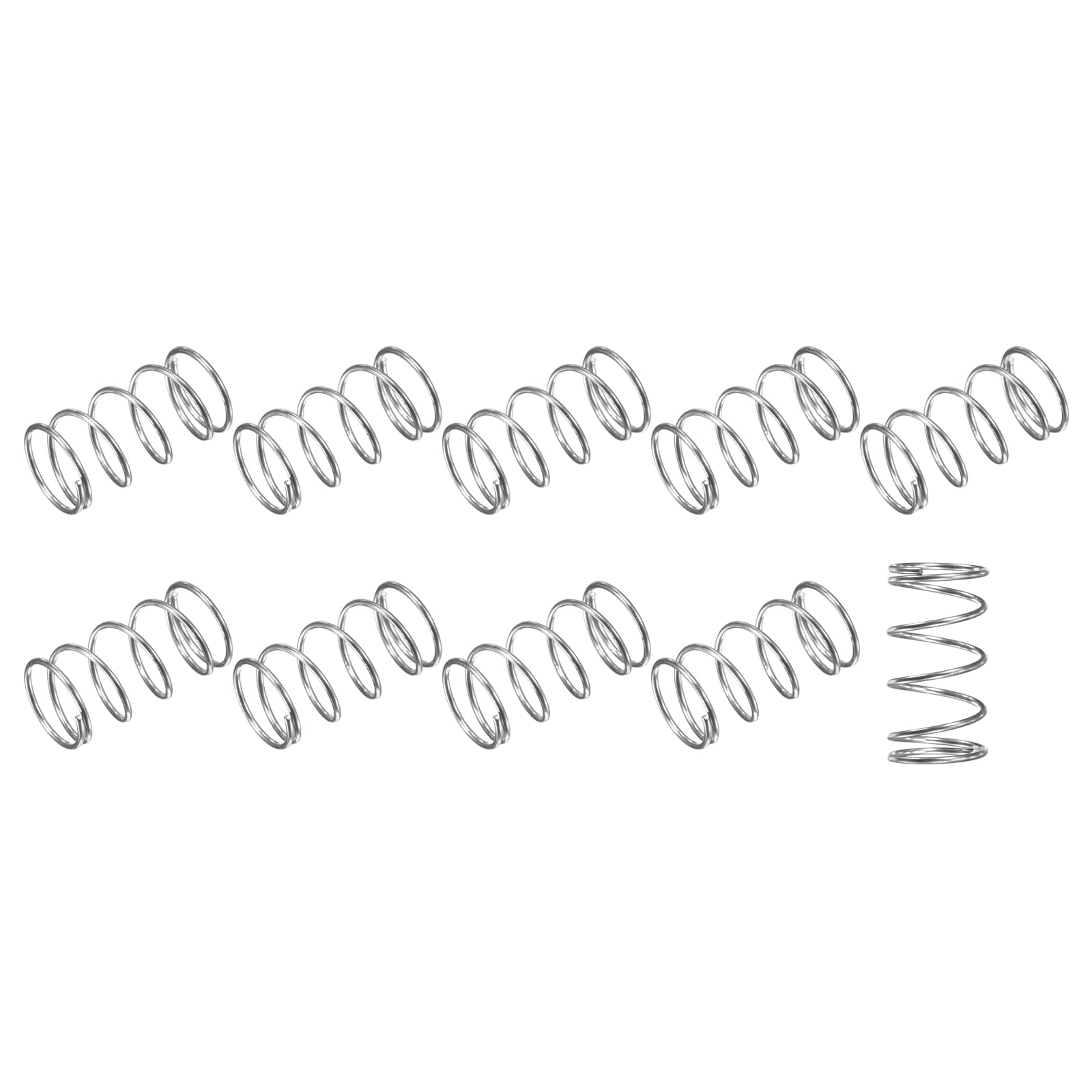 METALLIXITY Compression Springs (0.5x5mm OD,25mm Free Length) 20Pcs, 304 Stainless Steel Extension Spring - for Shop Home Repairs, DIY Projects, Silver Tone — Amazon image 12