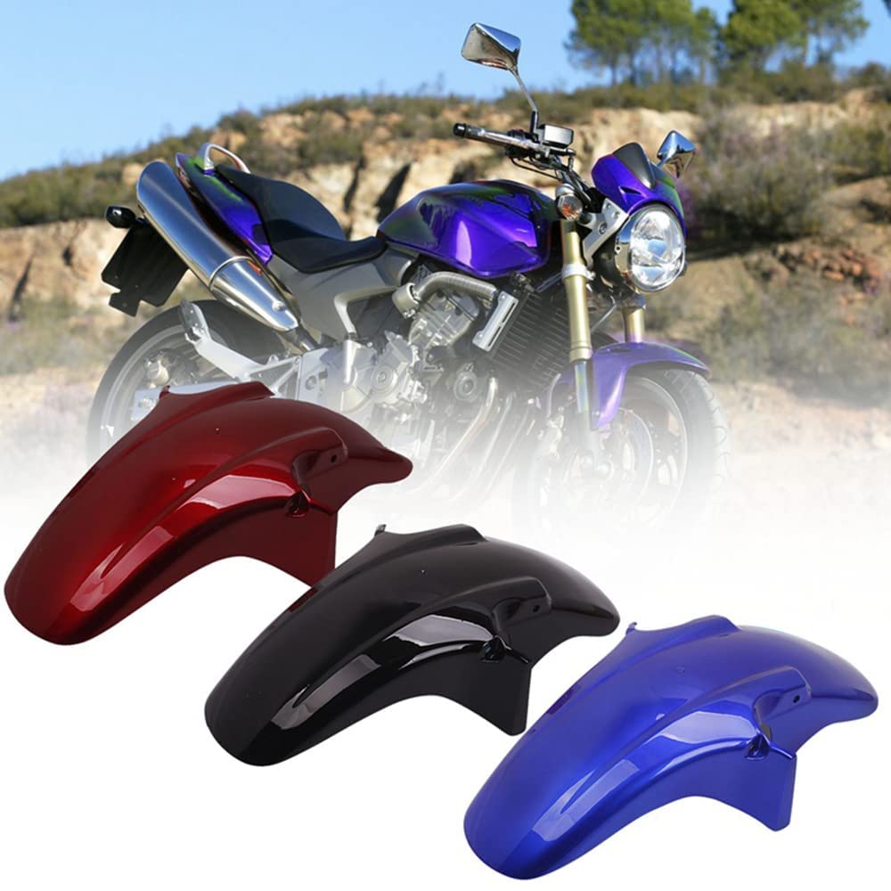 TPARIS Moto Avant Garde-Boue Carénage pour Honda CB600 CB600F Hornet 600 1998-2006 Splash Boue Garde Couvercle Cadre Durable Avant Roue Extension Pad,Black Style