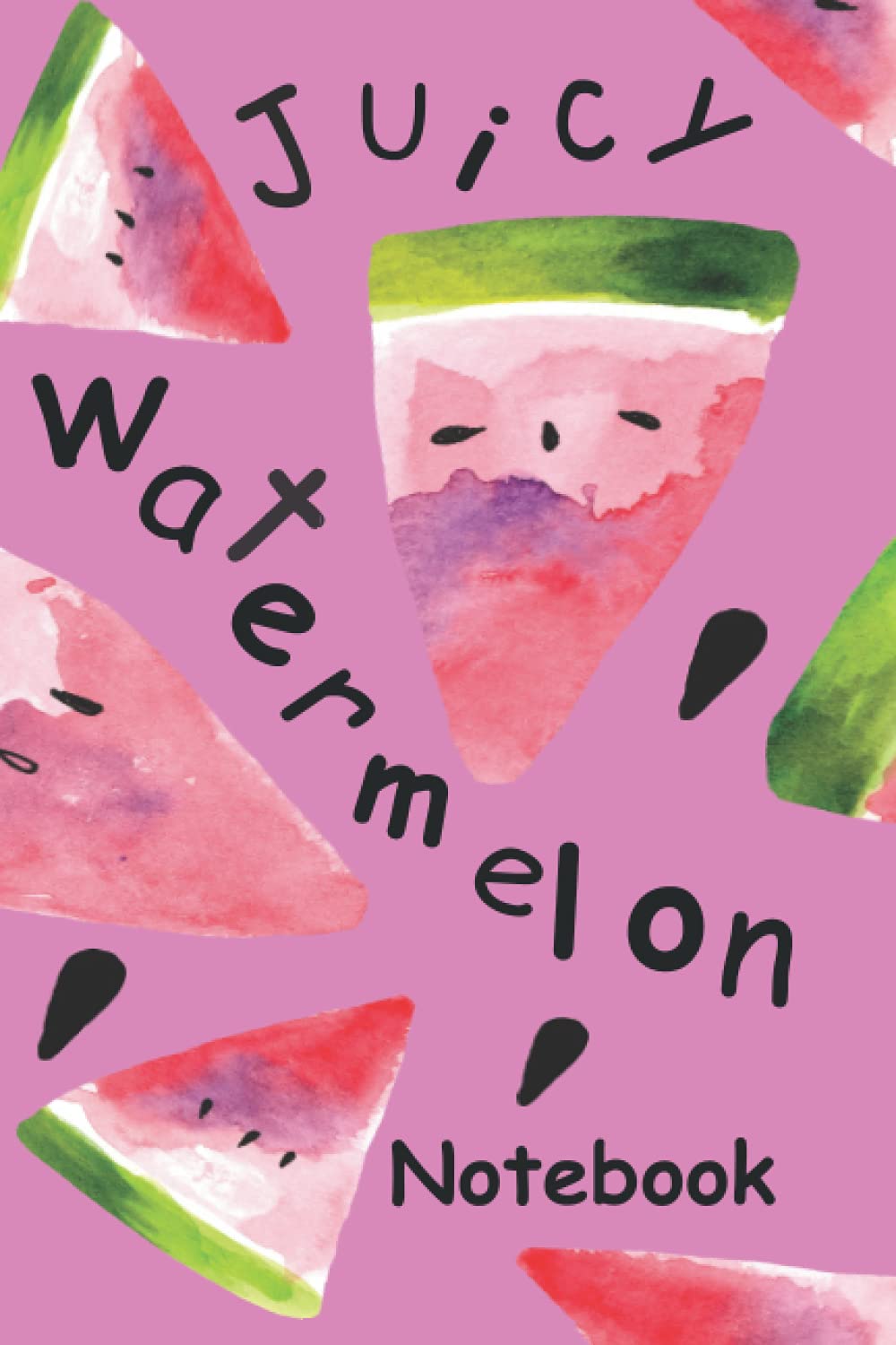 Juicy Watermelon Notebook: Journal, diary, notebook, notepad, 6x9 inches, 120 pages of 90 GSM, college ruled lines, matt cardstock cover.