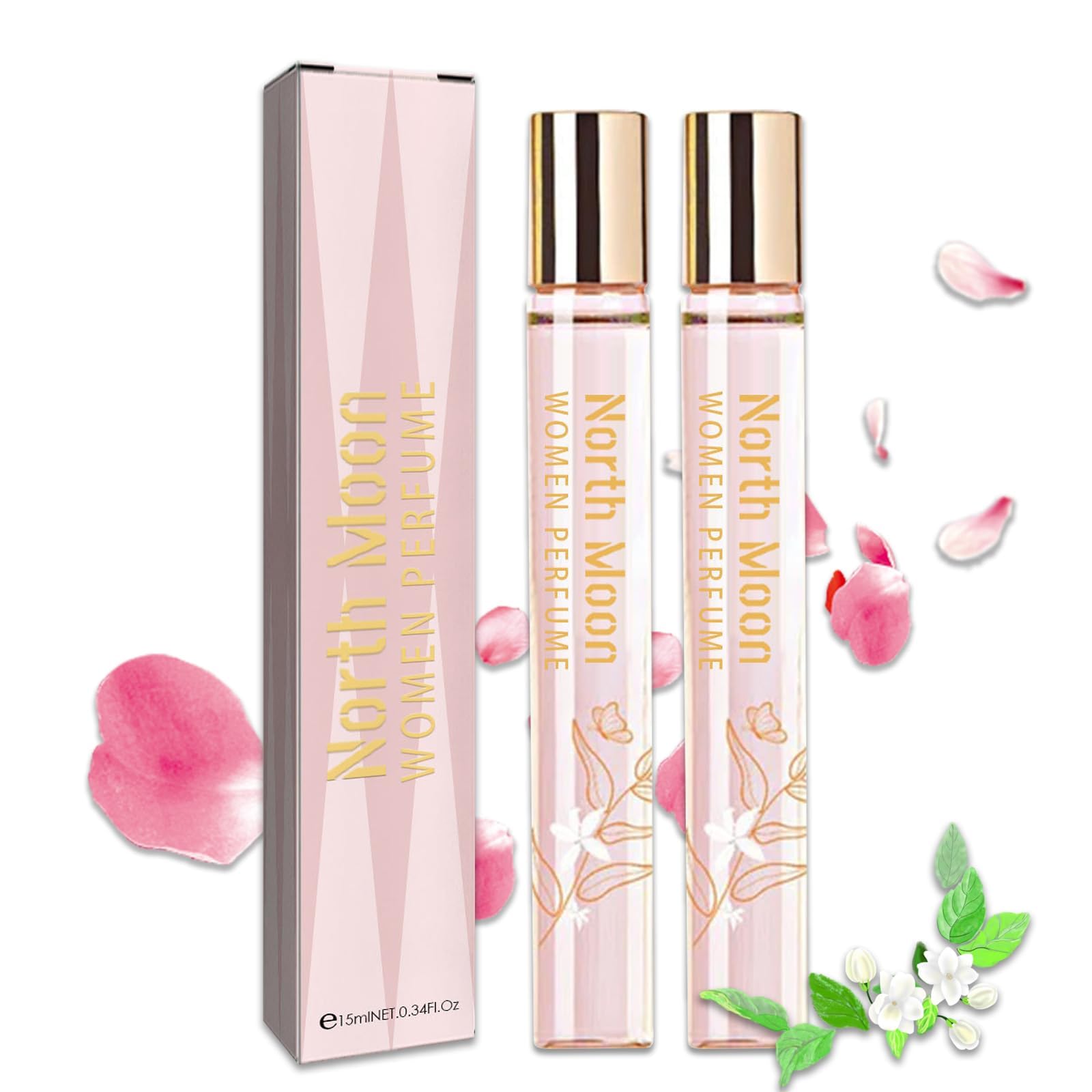 Azonee Pheromones Perfume for Women - Paris Passion Natural Attraction, Long Lasting Pheromone Roll-On Perfume, Captivating Scent to Boost Confidence Cologne for Women to Attract Men(2pcs)