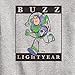 Disney - Toy Story 4 - Type Block Buzz - Toddler & Youth Crewneck Fleece Sweatshirt - Size 4T Athletic Heather