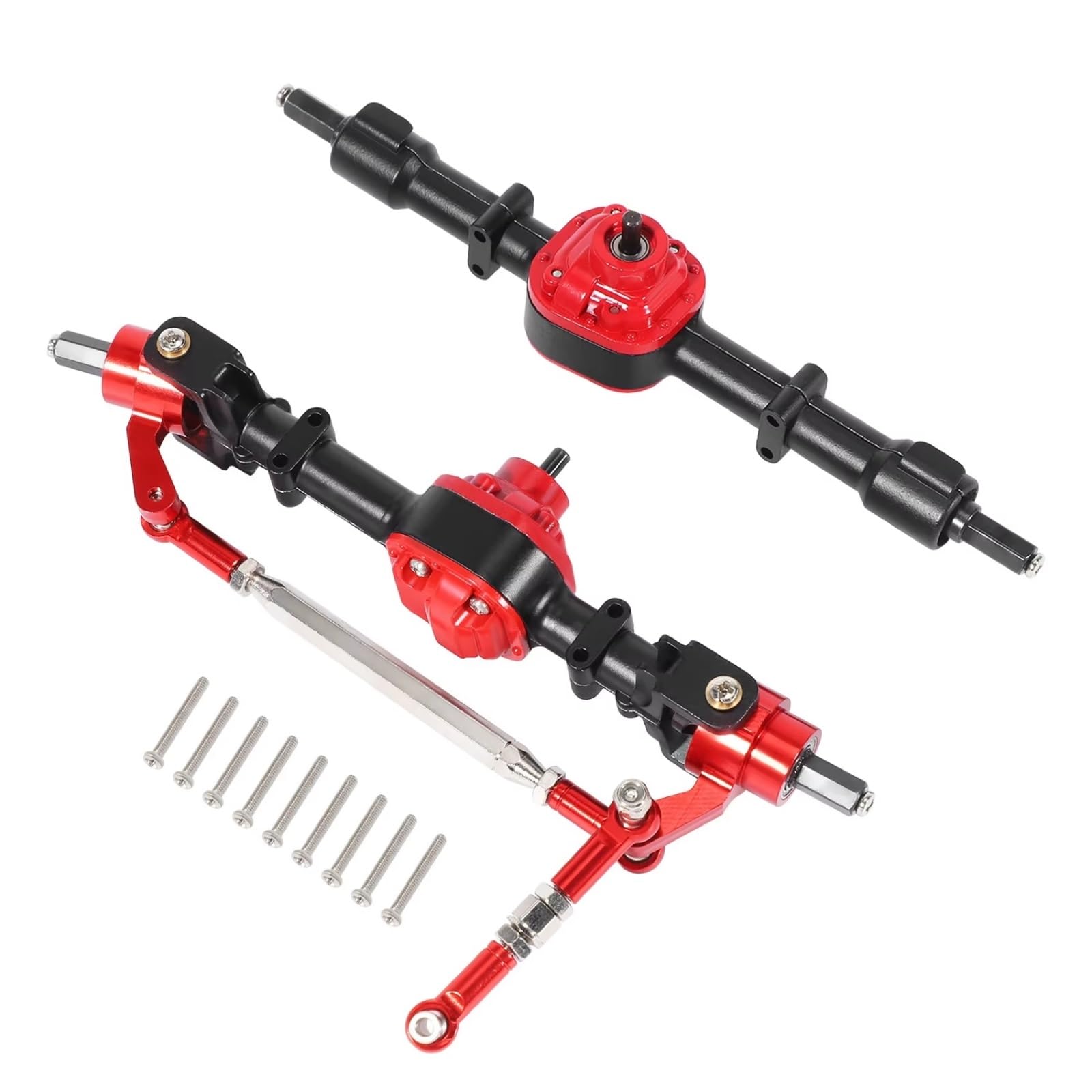 Kompatibel Mit MN D90 D91 D96 D99S MN90 MN96 MN99 Für MN99S 1/12 RC Auto Upgrade Teile Zubehör Vorne Hinten Komplette Achse Schwarz RC Zubehör