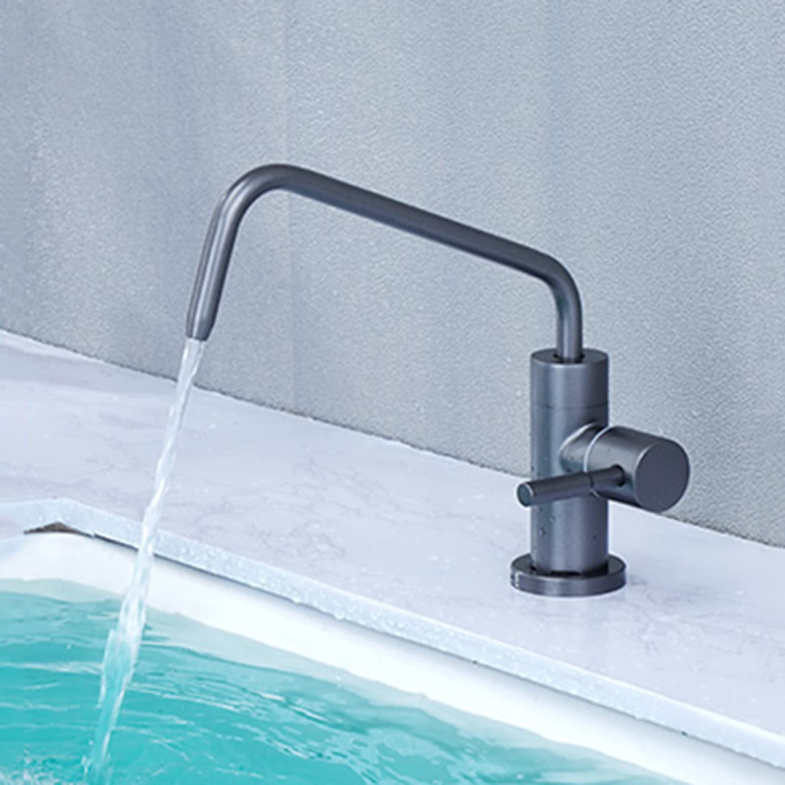 Grifo con Filtro De Agua para Cocina, Grifo De Ósmosis Inversa con Rotación De 360 Grados Y Palanca De Presión, Color Gris A