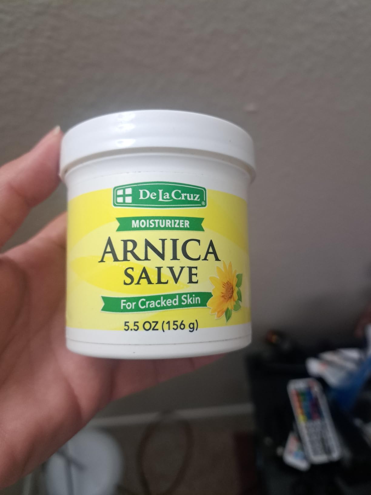 De La Cruz Arnica Salve Foot Care Cream for Dry Cracked Heels & Feet, Skin Care, Hand Salve, 24 Hour Moisture Balm - 2 OZ (6 Pack)