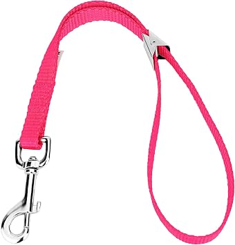 Country Brook Petz - Hot Pink Nylon Spring Loaded Grooming Loop Featuring Vibrant Colors 16.5 Inch, 5/8 Inch Wide