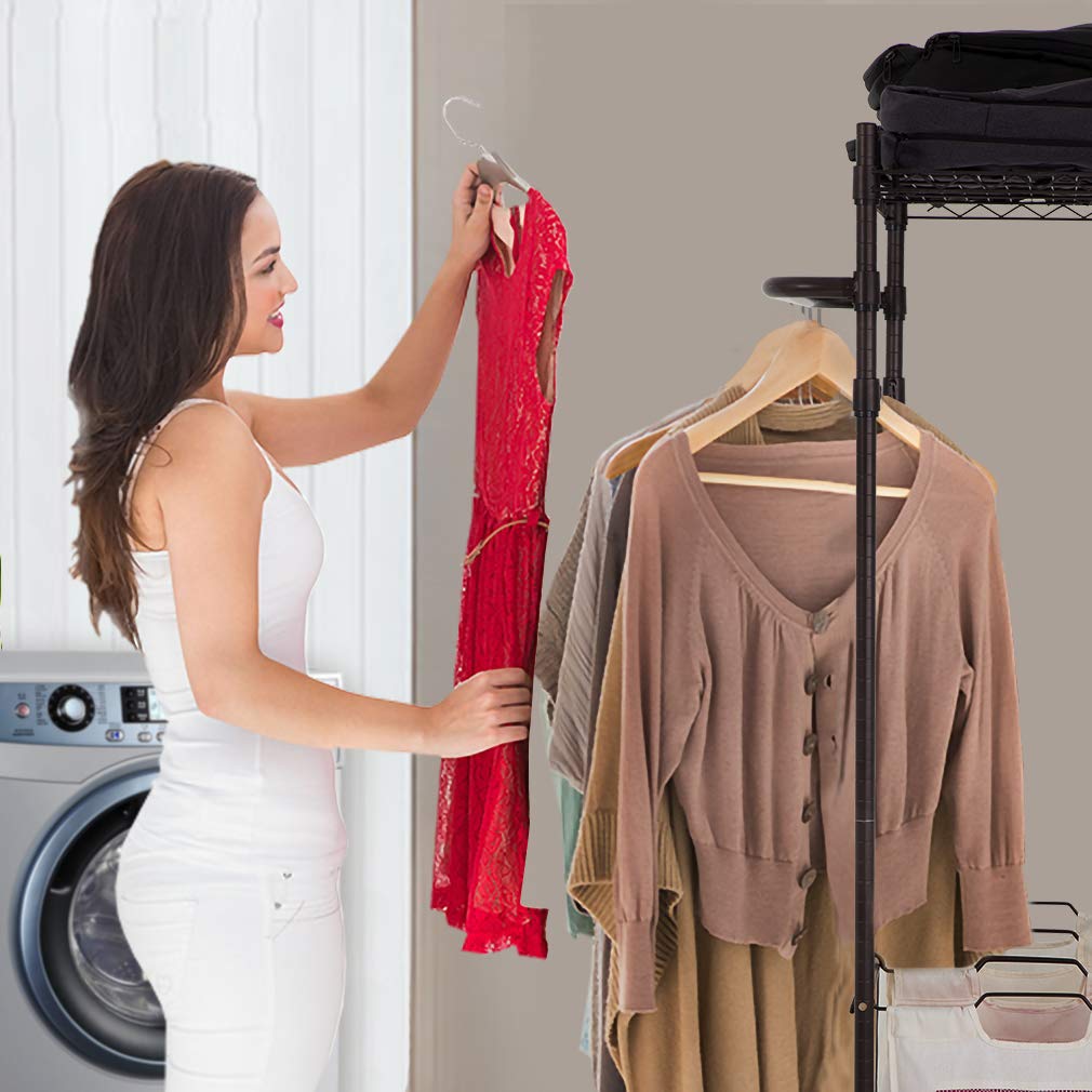 Buy 3 Compartment Laundry Sorter Hamper Heavy Duty Clothes Rack Hanging