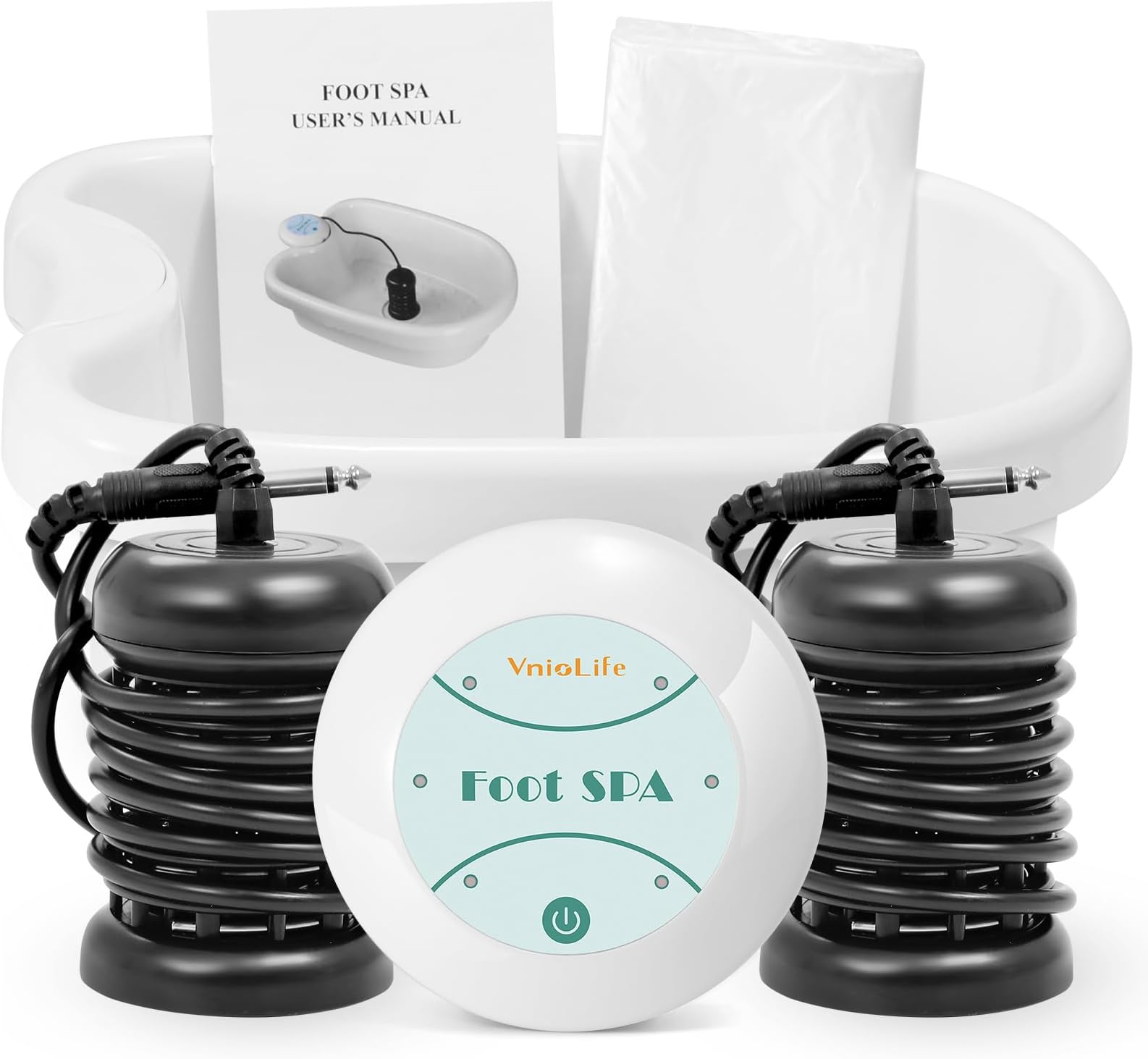 Ionic Foot Bath Detox Machine, Portable Ionic Foot Bath Detox Machine Cleanse for Home Beauty Salon Spa Use with 100 Liners (with Portable Handbag)