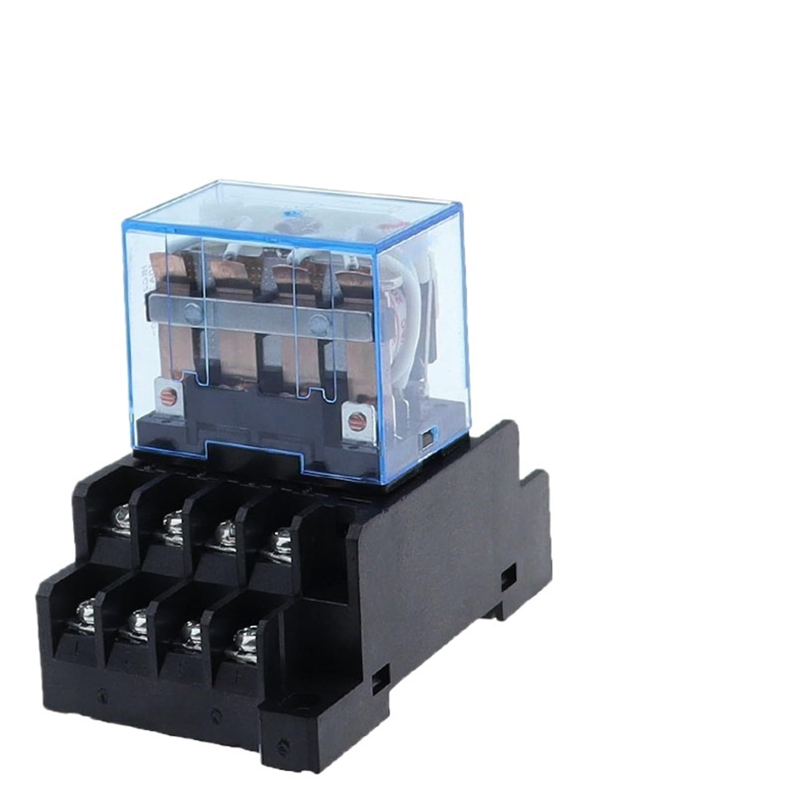 Relé intermedio HH64P LY4NJ 10A Micro relé electromagnético pequeño ACDC12V24V AC110V 220V 380V con base de zócalo de 14 pines PTF14A(AC,48V)