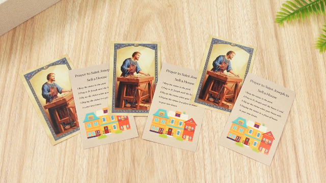 6 Figuras de San José de Resina 4.7 pulg con Tarjeta y Bolsa de Terciopelo miniatura 7