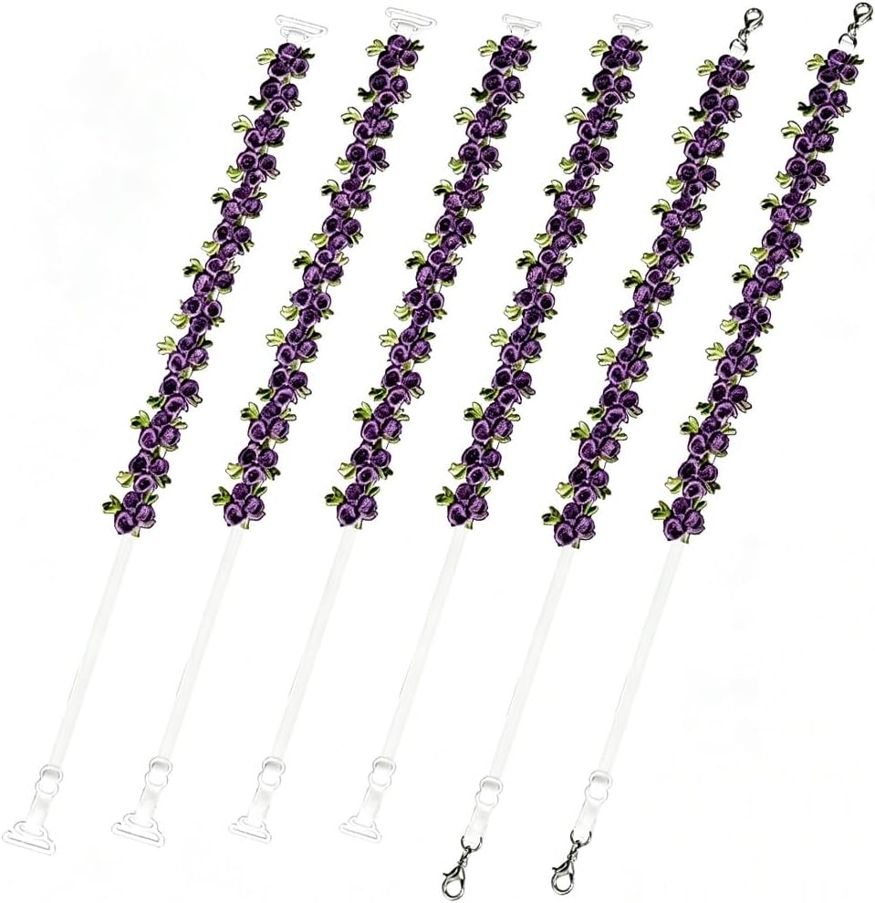 Women Bra Straps Replacement Decorative Floral Flower Lace Shoulder Belts 3 Size 12mm 18mm Lobster Hooks image 5