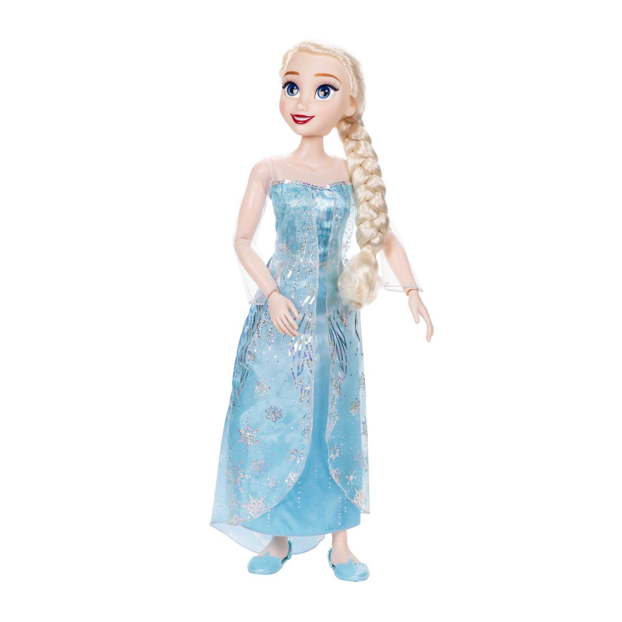 Disney Frozen Tu Amiga de Juego Elsa de 80 cm de Jakks Pacific – Se Incluye mas de 10 Accesorios – Muñeca Articulable – Muñeca para niñas 3 Años +