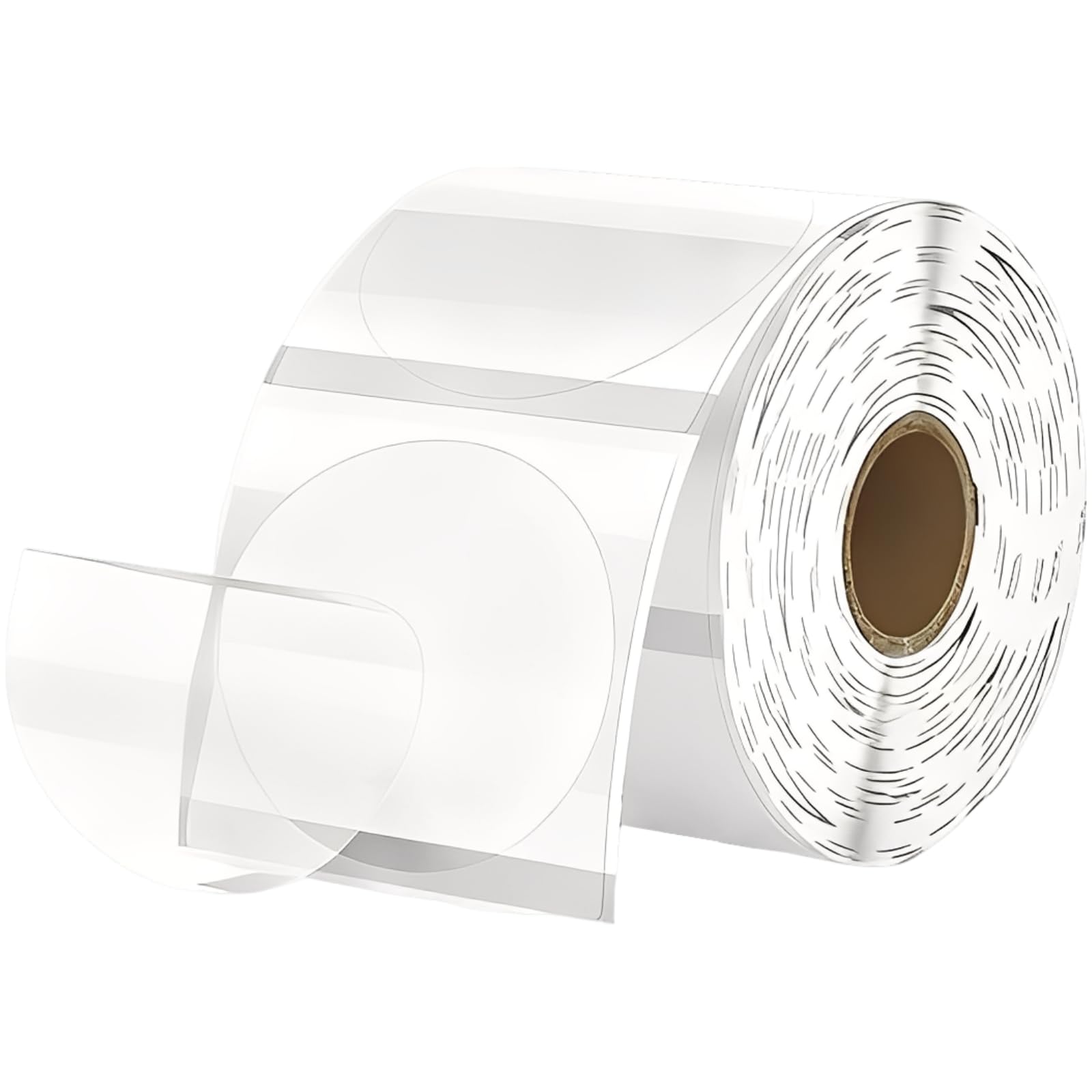 500 pièces, étiquettes rondes thermiques transparentes à effet dépoli, 2 pouces, 5 cm, autocollantes, étiquettes thermiques directes polyvalentes, impression sans encre