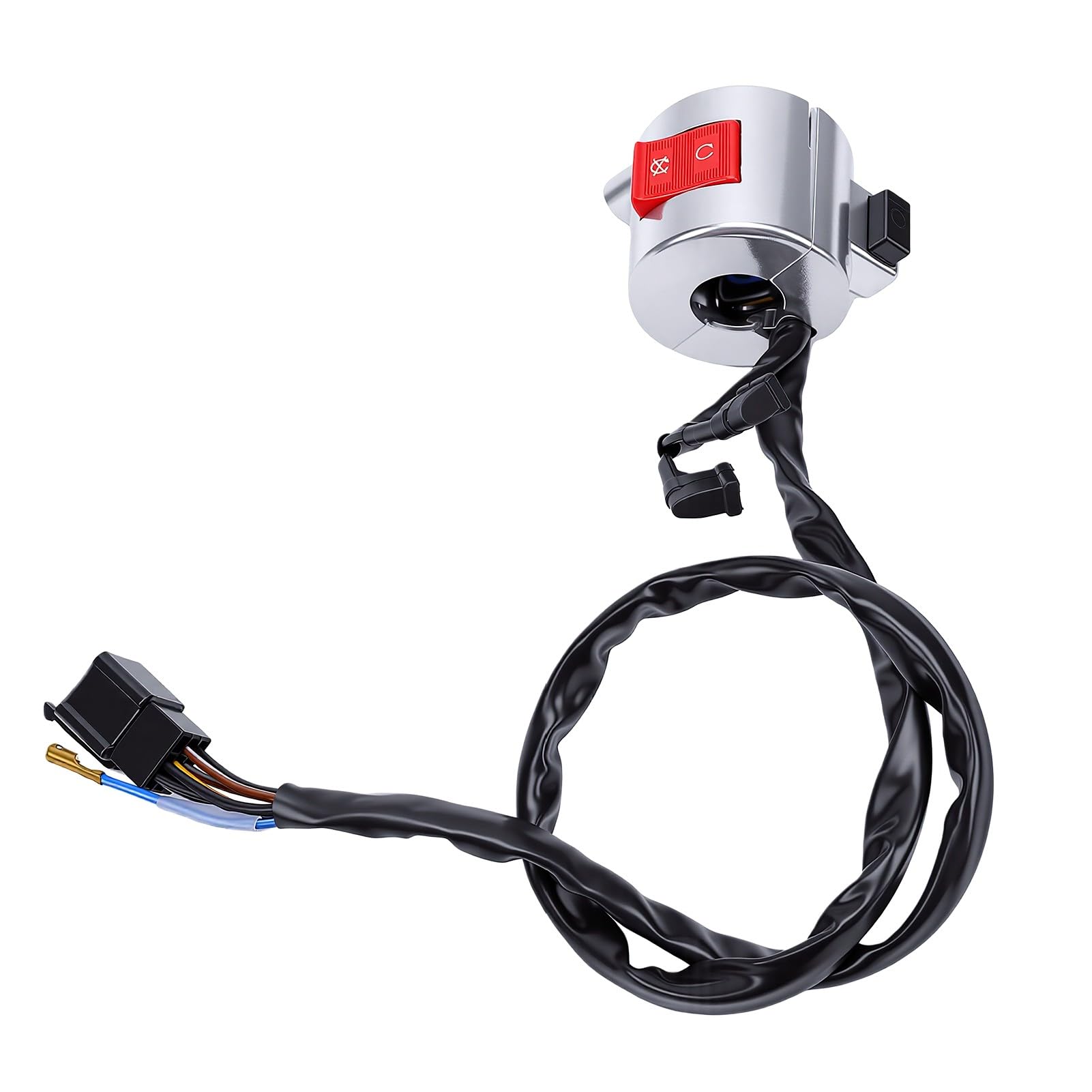 Interrupteur de Demarrage Moto, Commutateur de Direction Droite,