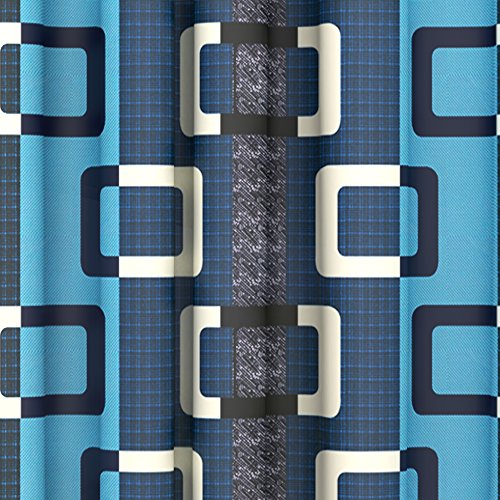Image of Story@Home Combo Set of 2 Piece Modern Polyetser Eyelet Abstract Pattern Ringtop Printed Window Curtains - 5 Feet, Grey & Turqouise