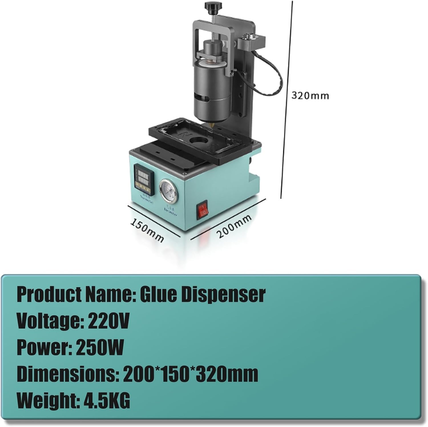 Distributeur de colle thermofusible, de distribution dadhésif semi-automatique, avec pédale et positionnement, la menuiserie et les réparations.