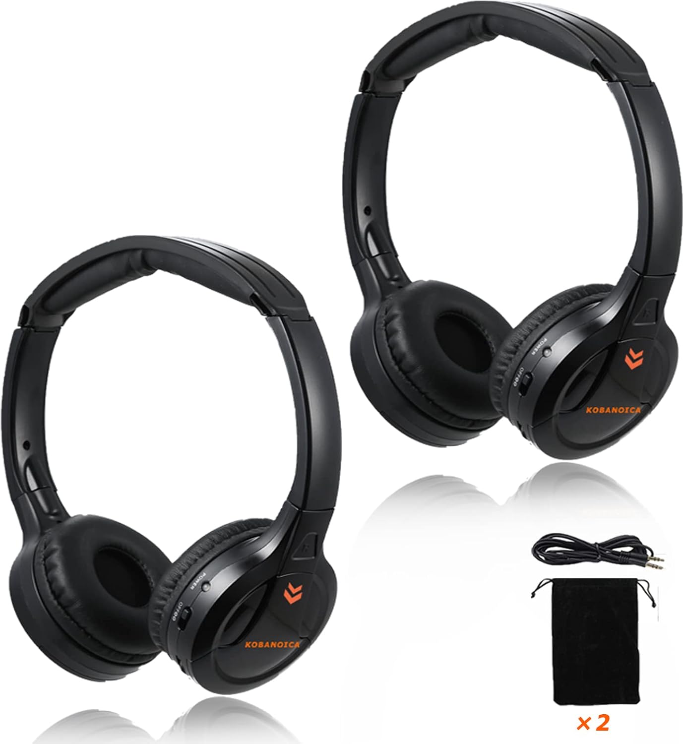 Infrared Headphones for Car DVD,Universal 2 Channel IR