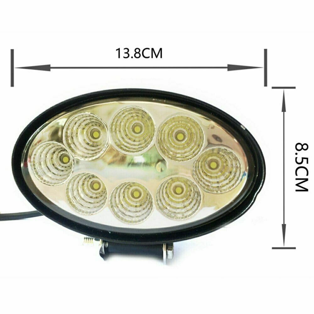 Generico 8 Pezzi LED Luce 24W Faro Da Lavoro Ovale Faro Barca Camion Lavoro Faretto 138 * 85mm 12V 24V 24W 2280Lmn