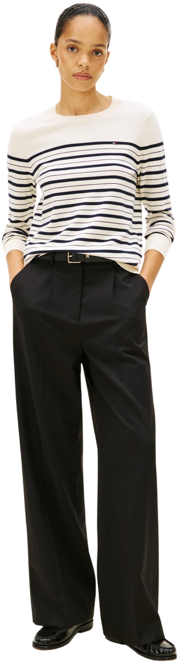 Tommy Hilfiger Jersey Mujer Jersey Fine con Cuello Redondo