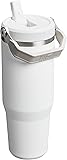 Stanley 1913 Flip Straw Tumbler Water Bottle with Straw 0.89L - Keeps Cold for 12+ Hours - Easy to Carry - Dishwasher Safe - Stainless Steel Thermal Flask - BPA-Free Travel Mug - Frost - 8