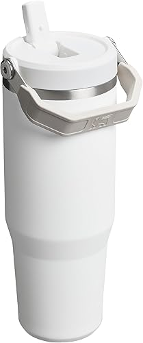 Stanley 1913 Flip Straw Tumbler Water Bottle with Straw 0.89L - Keeps Cold for 12+ Hours - Easy to Carry - Dishwasher Safe - Stainless Steel Thermal Flask - BPA-Free Travel Mug - Frost - 8