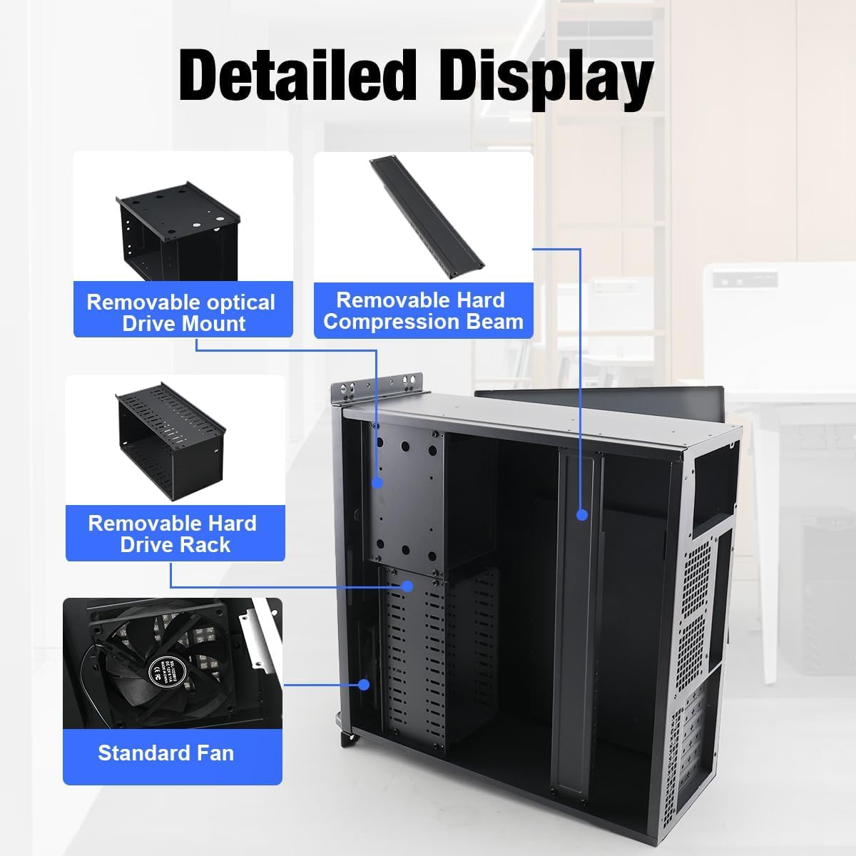 Armadio di Rete 4U Armadio per Server di Rete con Montaggio a Parete, 450x430x177mm Rack per Server per Apparecchiature IT di Rete, Audio e Video, Nero
