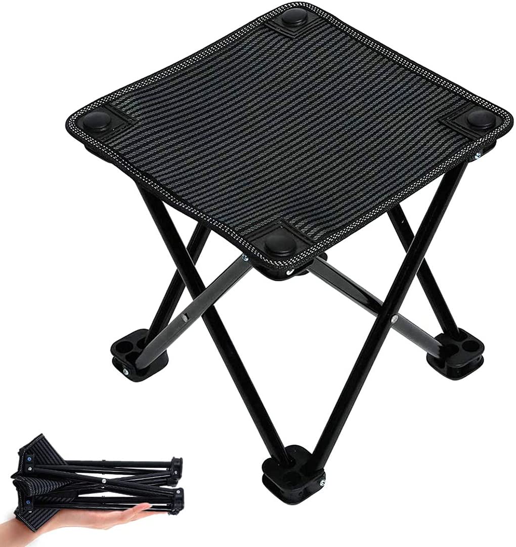 Goodern Folding Camp Stool Portable Folding Stool Collapsible Camping Chairs Small Outdoor for Adult Hiking Fishing Beach, Heavy Duty Camping Chair for Travel, Picnic, Festival, Outdoor