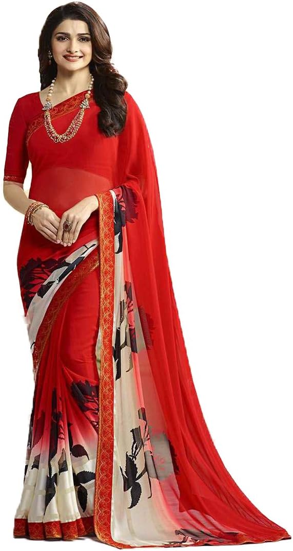 Ladies Pure Georgette Saree with Blouse