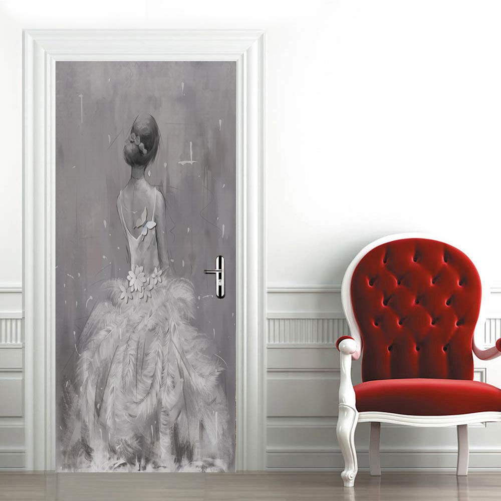Poster autocollant porte haute définition vinyle décoratif chic 93x205 cm