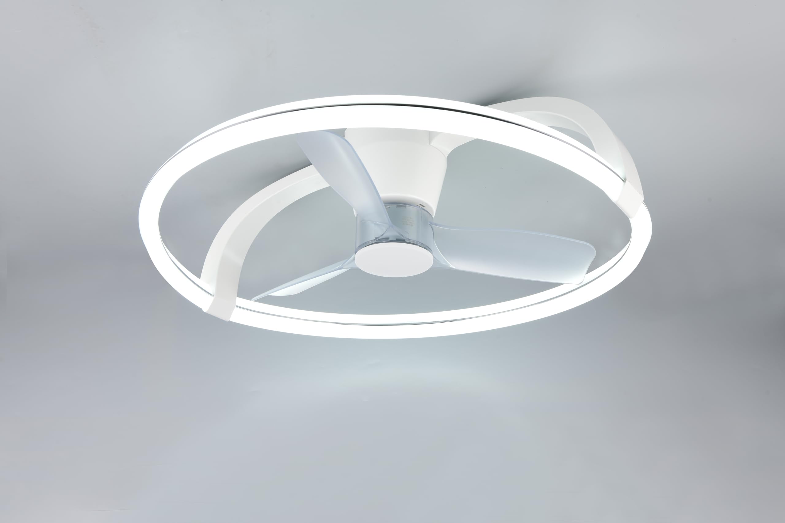 Reality Leuchten LED Deckenventilator mit Beleuchtung Stockholm R64262131, Kunststoff Weiß matt, 6 Geschwindigkeiten, Sommer- Winterbetrieb, Fernbedienung, Dimmer, Timer, Nachtlicht, Lichtfarbe