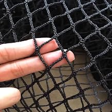 Kids Safety Rope Netting for Balcony Fence, Black Protection Netting for Top Bunk, Stairway Railing Safety Net, Outdoor Knotless Stadium Sports NettingSize1.5Mx1M5FTx3.3FT,ColorBlack